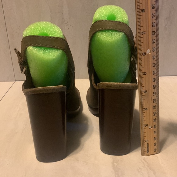 Frye Women's Brown Leather Sling Heeled Open Toe Sandals Size 8.5M - Picture 5 of 12